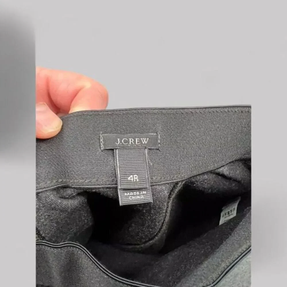 J. Crew Pants Womens Sz 4 Gray Ponte Legging‎ Pixie Ponte Exposed Zip Back 31090